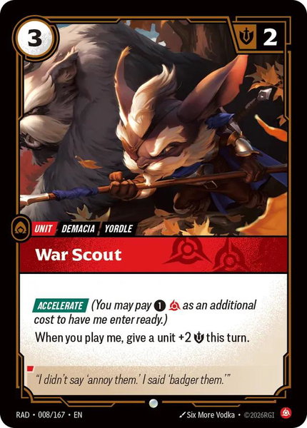 War Scout - Radiance Riftbound trading card