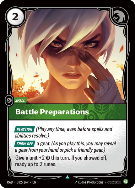 Battle Preparations - Radiance Riftbound trading card