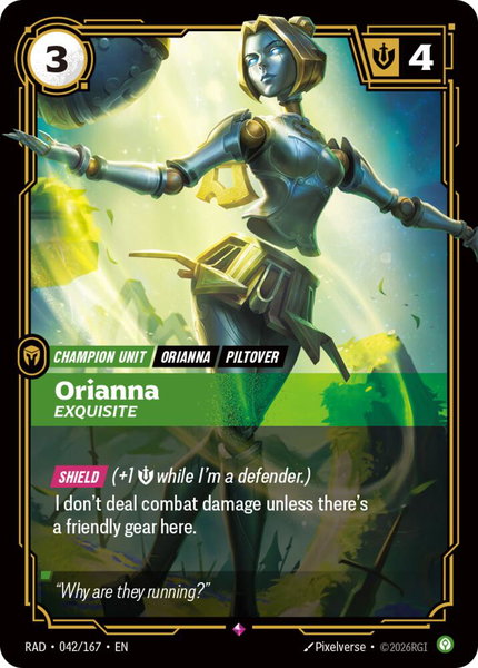 Orianna, Exquisite - Radiance Riftbound trading card