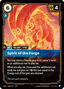 Spirit of the Forge - Radiance (RAD) #066/167 - Rare Riftbound Trading Card