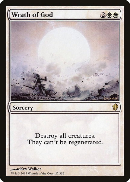 Wrath of God trading card from Commander 2013 Wrath of God - Commander 2013 Magic: The Gathering trading card