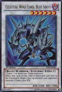 Celestial Wolf Lord, Blue Sirius - Shadow Specters (SHSP) #SHSP-EN090 - Ultra Rare YuGiOh Trading Card