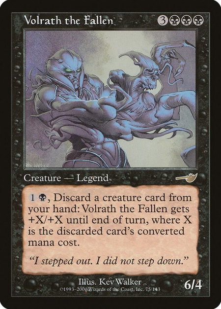 Volrath the Fallen - Nemesis Magic: The Gathering trading card