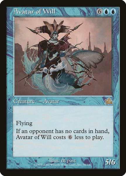 Avatar of Will trading card from Prophecy Avatar of Will - Prophecy Magic: The Gathering trading card