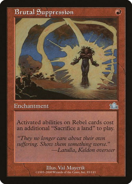 Brutal Suppression - Prophecy Magic: The Gathering trading card
