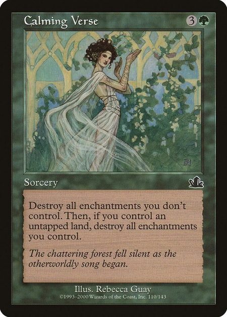 Calming Verse - Prophecy Magic: The Gathering trading card