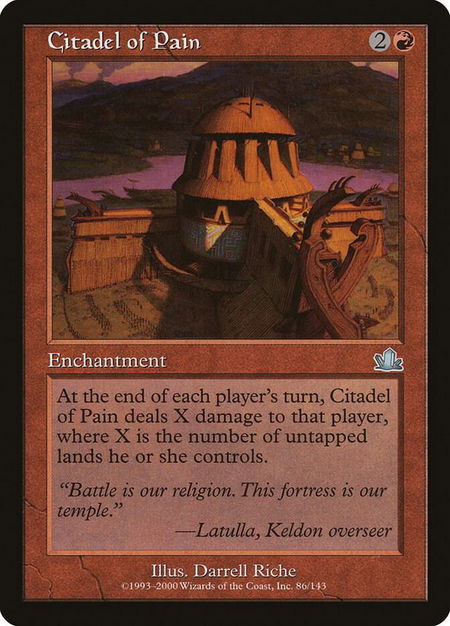 Citadel of Pain - Prophecy Magic: The Gathering trading card