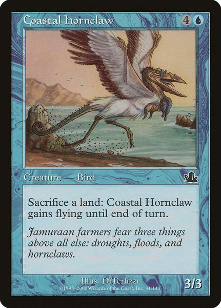 Coastal Hornclaw trading card from Prophecy Coastal Hornclaw - Prophecy Magic: The Gathering trading card