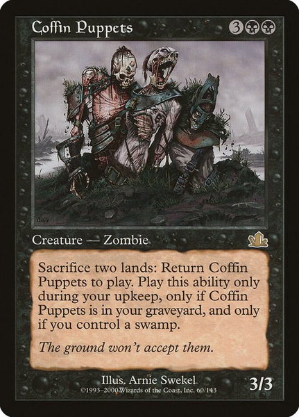 Coffin Puppets trading card from Prophecy Coffin Puppets - Prophecy Magic: The Gathering trading card