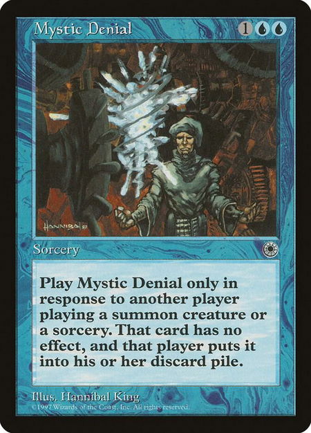 Mystic Denial - Portal Magic: The Gathering trading card