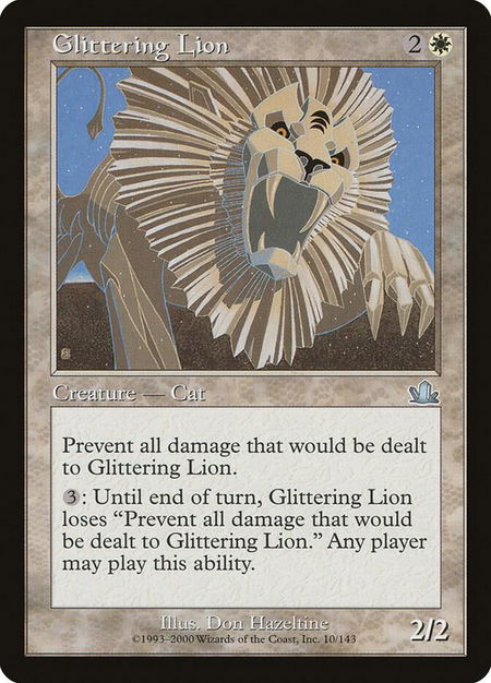 Glittering Lion - Prophecy Magic: The Gathering trading card