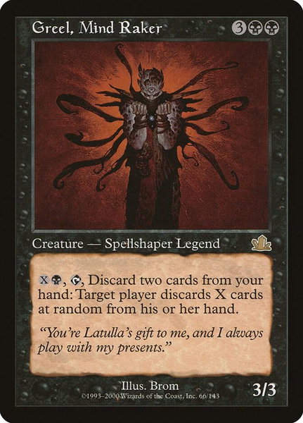 Greel, Mind Raker trading card from Prophecy Greel, Mind Raker - Prophecy Magic: The Gathering trading card