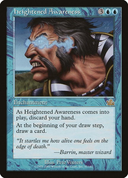 Heightened Awareness trading card from Prophecy Heightened Awareness - Prophecy Magic: The Gathering trading card