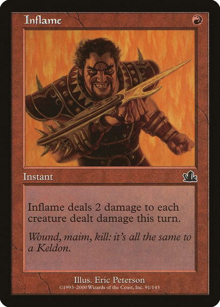 Inflame - Prophecy Magic: The Gathering trading card