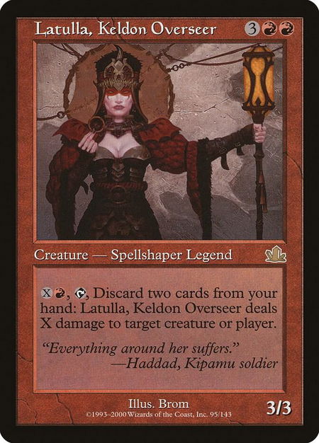 Latulla, Keldon Overseer - Prophecy Magic: The Gathering trading card