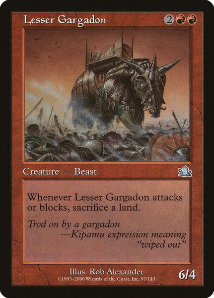 Lesser Gargadon - Prophecy Magic: The Gathering trading card