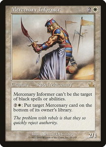 Mercenary Informer - Prophecy (PCY) #15 - Rare Magic: The Gathering Trading Card