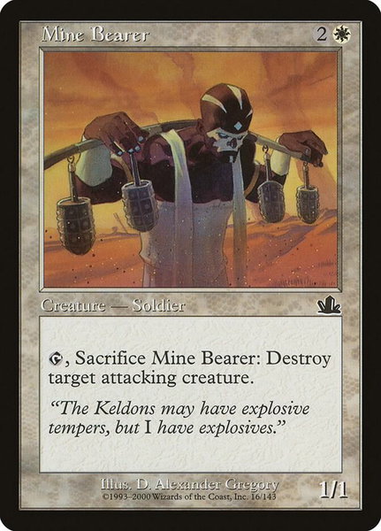 Mine Bearer trading card from Prophecy Mine Bearer - Prophecy Magic: The Gathering trading card