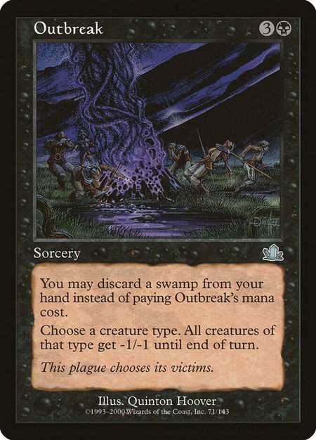 Outbreak - Prophecy Magic: The Gathering trading card
