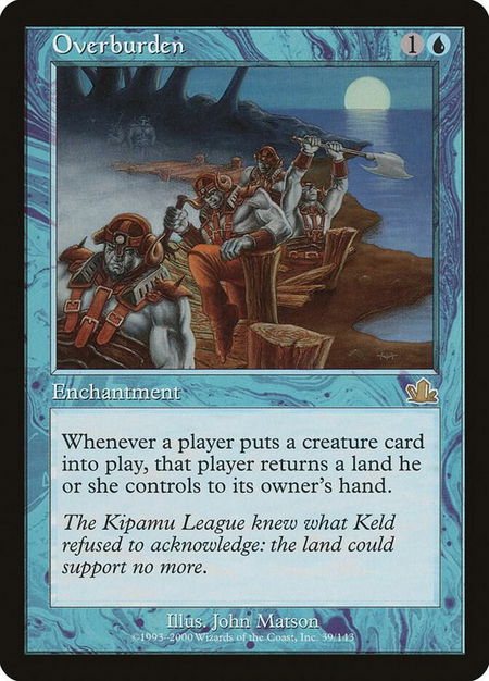 Overburden - Prophecy Magic: The Gathering trading card
