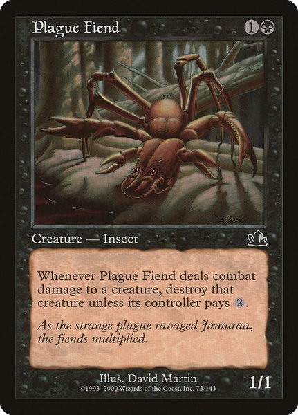 Plague Fiend - Prophecy Magic: The Gathering trading card