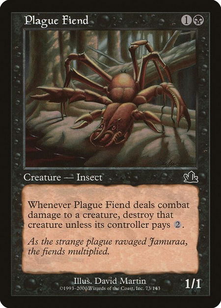Plague Fiend - Prophecy Magic: The Gathering trading card