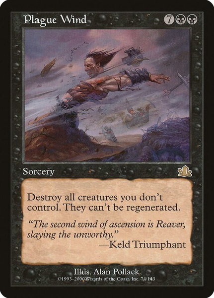 Plague Wind - Prophecy Magic: The Gathering trading card