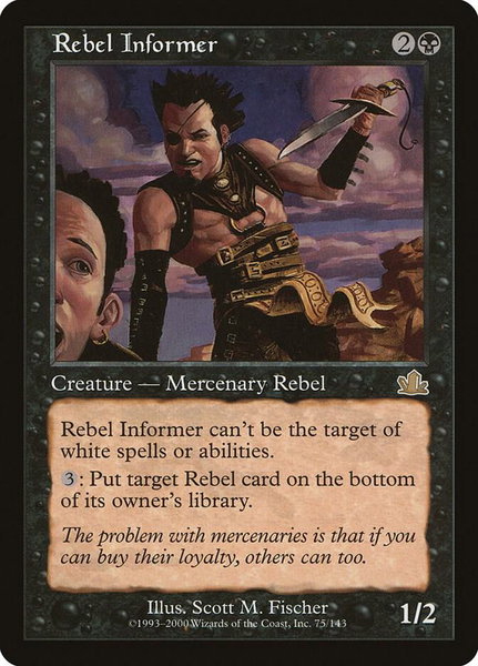 Rebel Informer trading card from Prophecy Rebel Informer - Prophecy Magic: The Gathering trading card