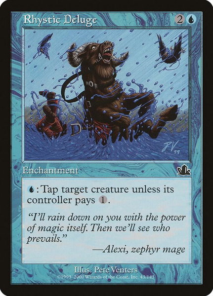 Rhystic Deluge - Prophecy Magic: The Gathering trading card