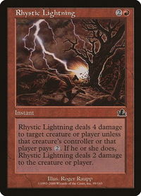 Rhystic Lightning - Prophecy (PCY) #99 - Common Magic: The Gathering Trading Card