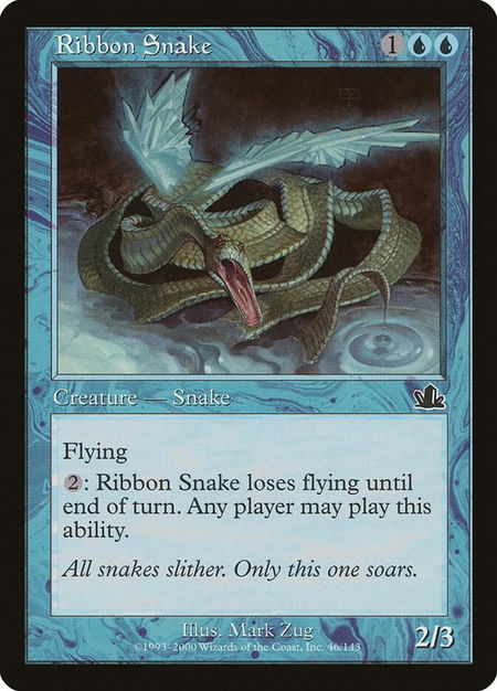 Ribbon Snake - Prophecy Magic: The Gathering trading card
