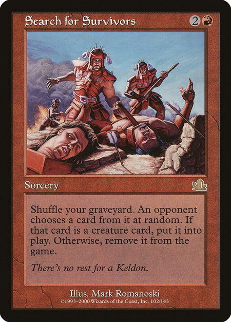Search for Survivors - Prophecy Magic: The Gathering trading card