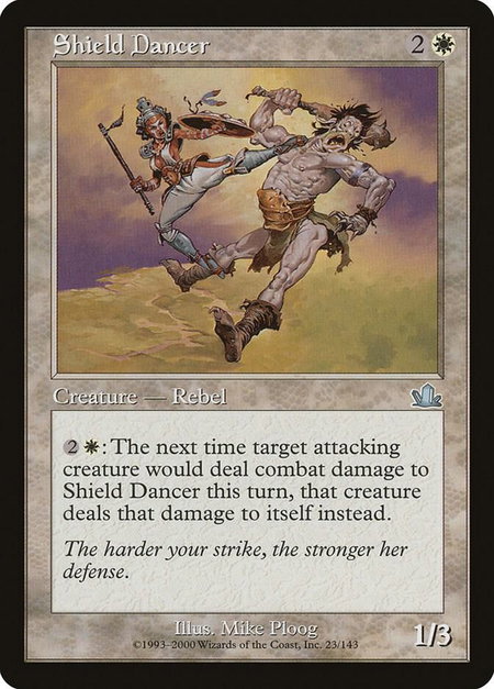 Shield Dancer - Prophecy Magic: The Gathering trading card