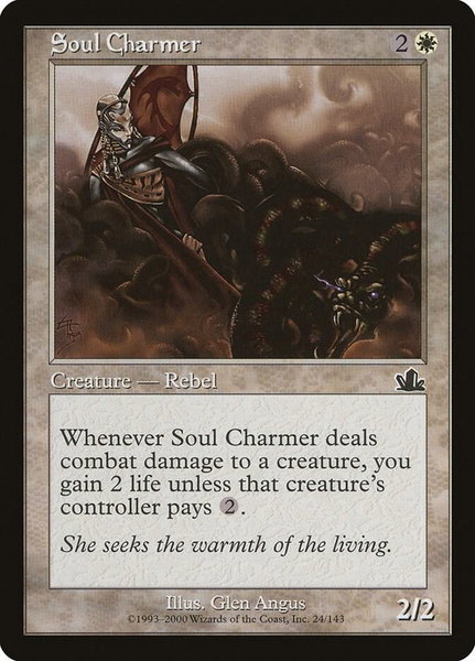 Soul Charmer trading card from Prophecy Soul Charmer - Prophecy Magic: The Gathering trading card