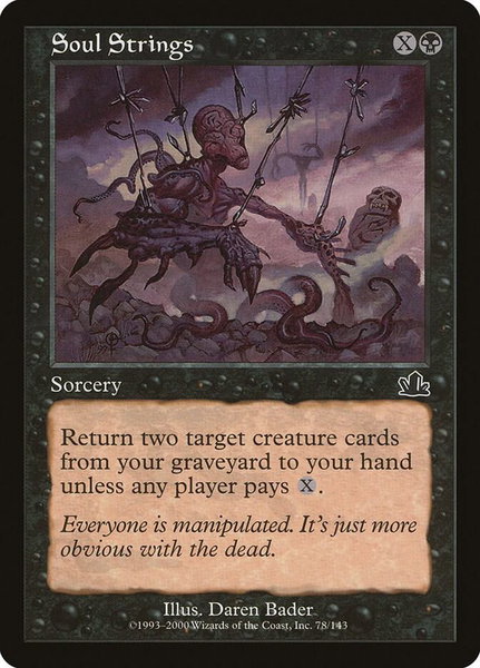 Soul Strings - Prophecy Magic: The Gathering trading card