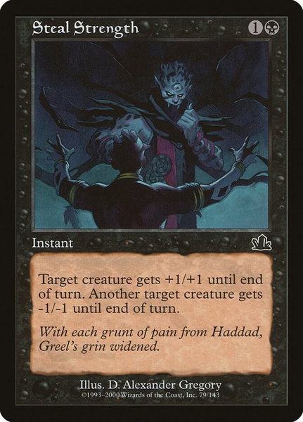 Steal Strength trading card from Prophecy Steal Strength - Prophecy Magic: The Gathering trading card