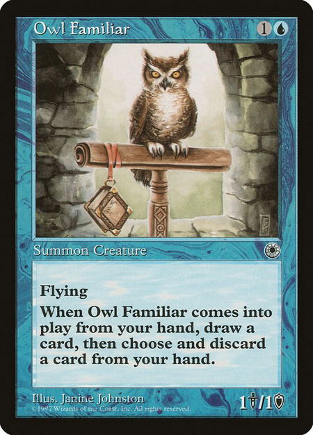 Owl Familiar - Portal Magic: The Gathering trading card