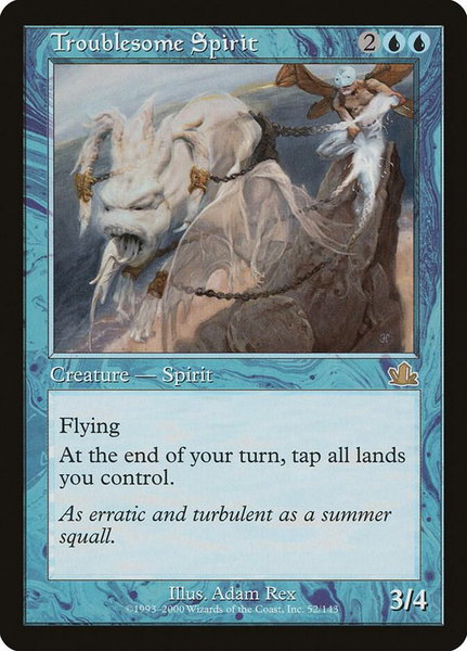 Troublesome Spirit trading card from Prophecy Troublesome Spirit - Prophecy Magic: The Gathering trading card