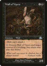 Wall of Vipers - Prophecy (PCY) #80 - Uncommon Magic: The Gathering Trading Card