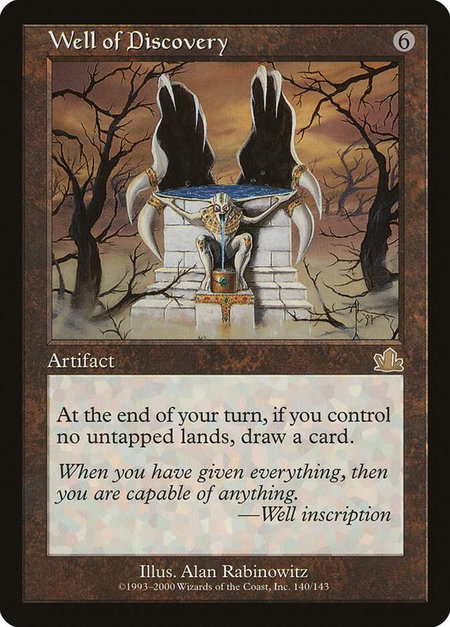 Well of Discovery - Prophecy Magic: The Gathering trading card