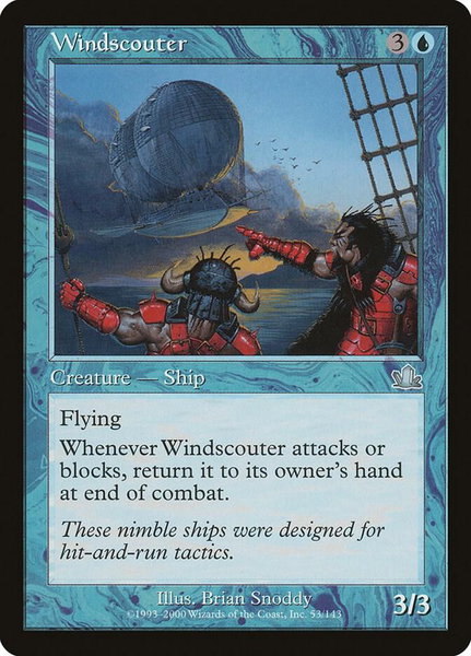Windscouter trading card from Prophecy Windscouter - Prophecy Magic: The Gathering trading card