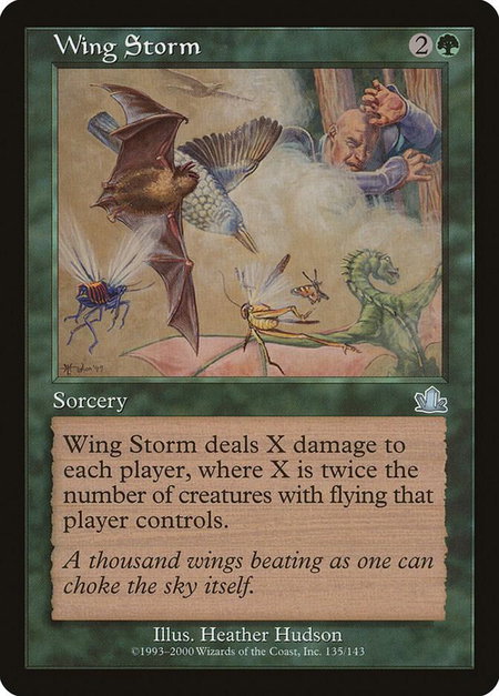 Wing Storm - Prophecy Magic: The Gathering trading card
