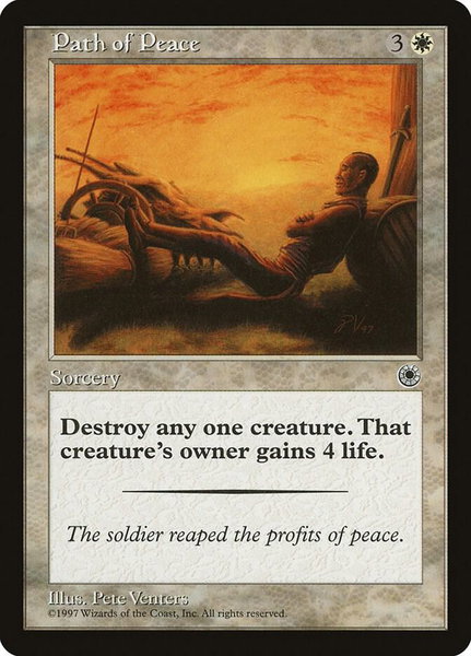 Path of Peace trading card from Portal Path of Peace - Portal Magic: The Gathering trading card