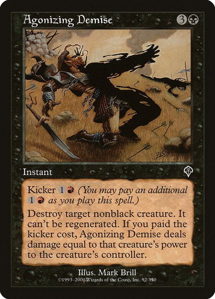 Agonizing Demise - Invasion Magic: The Gathering trading card