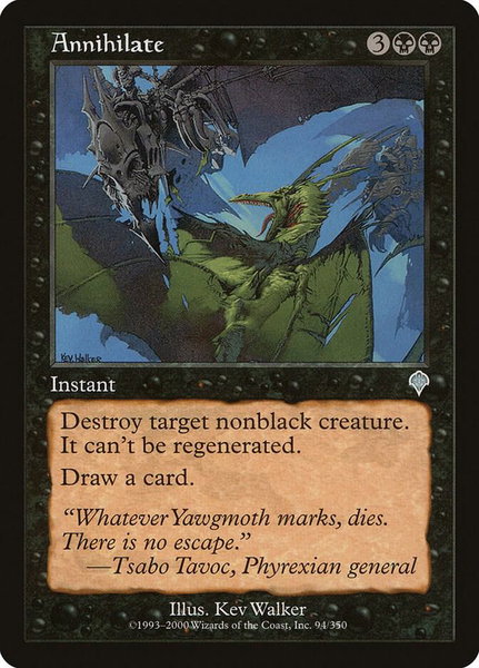 Annihilate - Invasion Magic: The Gathering trading card