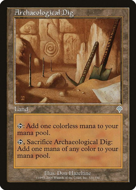 Archaeological Dig - Invasion Magic: The Gathering trading card