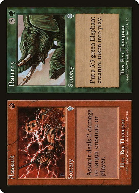 Assault // Battery - Invasion Magic: The Gathering trading card