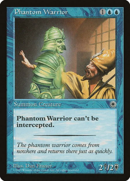 Phantom Warrior - Portal Magic: The Gathering trading card