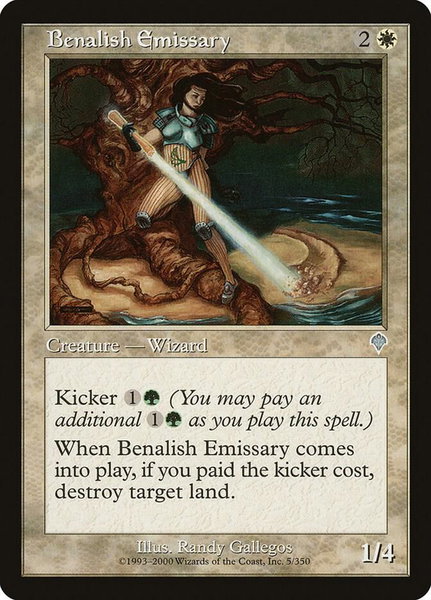 Benalish Emissary - Invasion Magic: The Gathering trading card