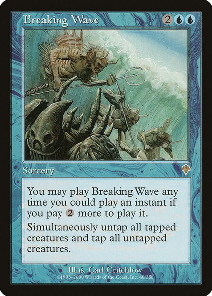 Breaking Wave trading card from Invasion Breaking Wave - Invasion Magic: The Gathering trading card
